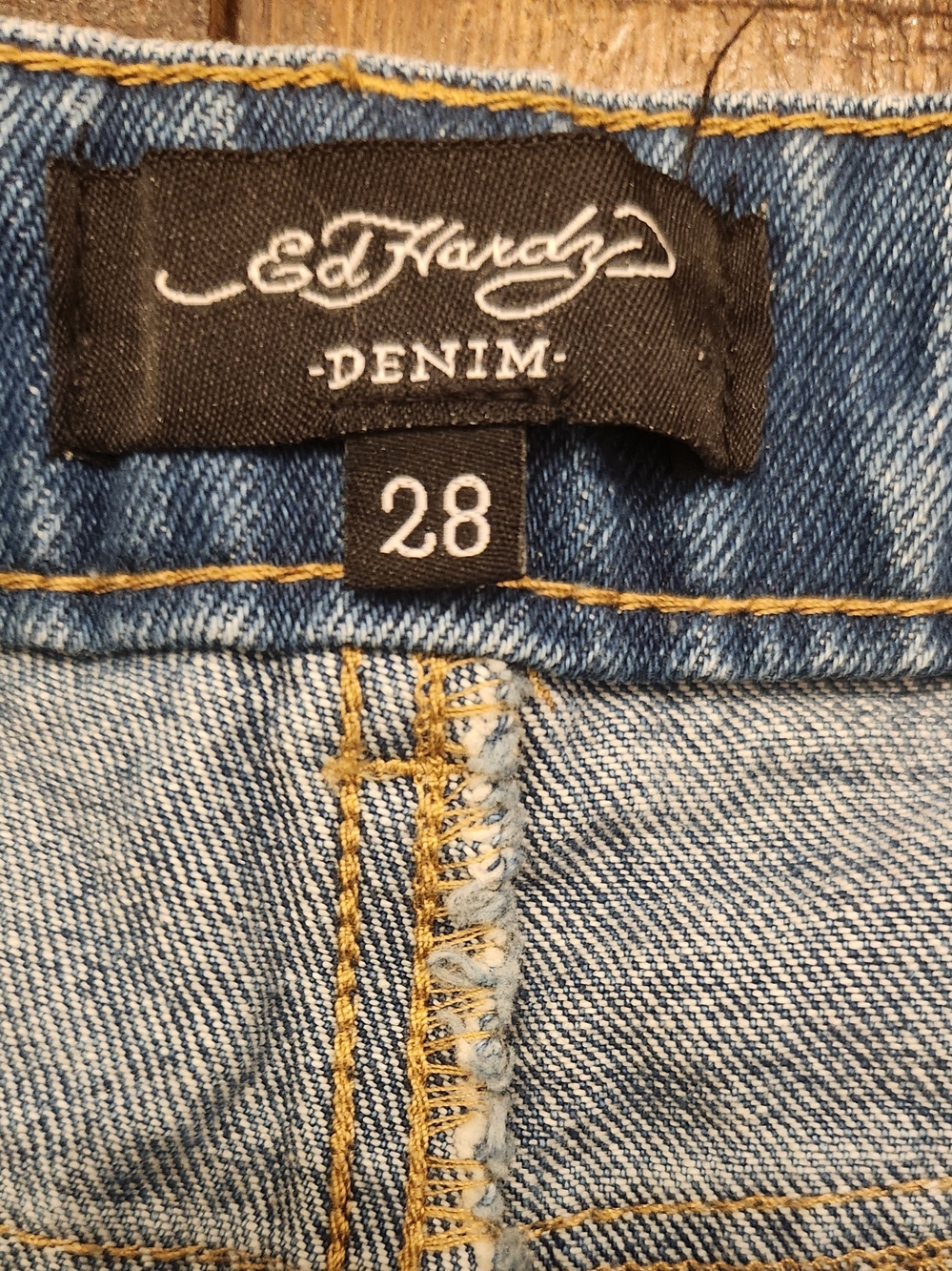 Y2K Ed Hardy Denim Shorts. Womens Size 28. Excellent Condition. - Picture 4 of 4